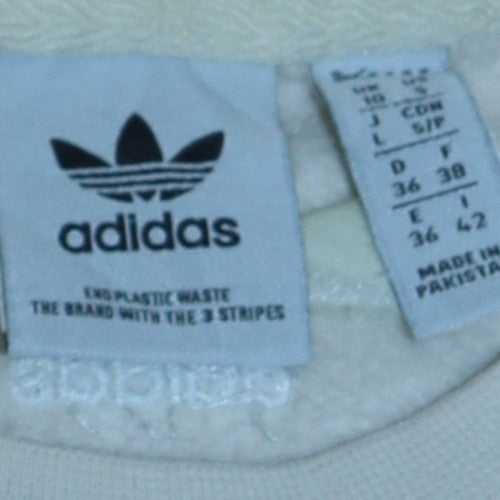 Womens UK Size 12 adidas White Pullover Sweatshirt