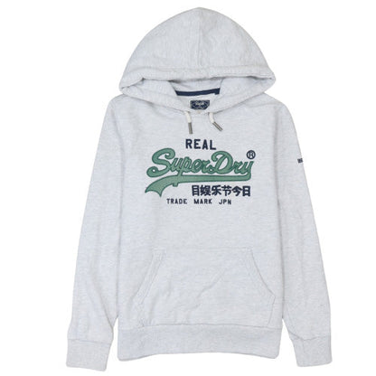 Womens UK Size M Superdry Grey Pullover Hoodie