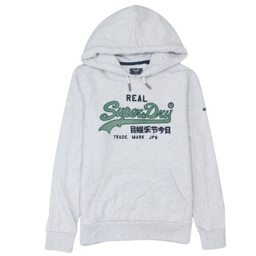 Womens UK Size M Superdry Grey Pullover Hoodie