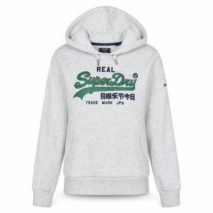 Womens UK Size M Superdry Grey Pullover Hoodie