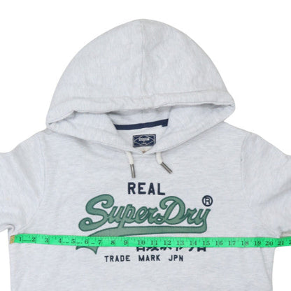 Womens UK Size M Superdry Grey Pullover Hoodie