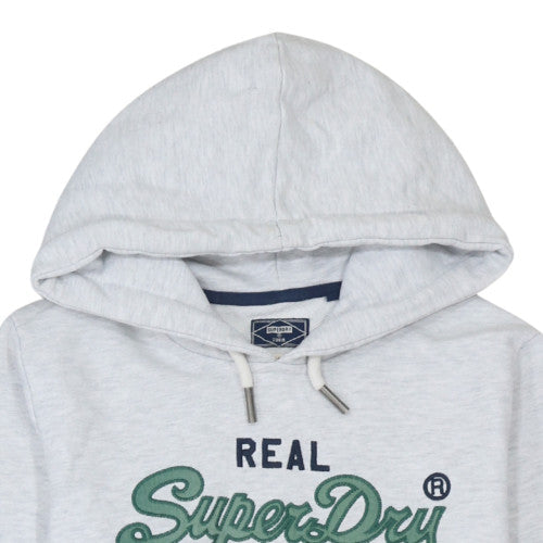 Womens UK Size M Superdry Grey Pullover Hoodie