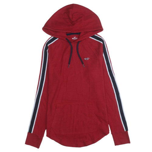 Womens UK Size M Hollister Red Pullover Hoodie