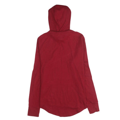 Womens UK Size M Hollister Red Pullover Hoodie