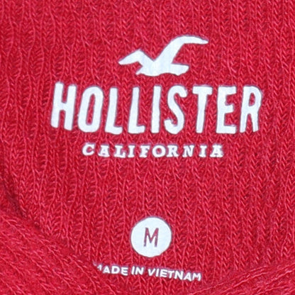 Womens UK Size M Hollister Red Pullover Hoodie