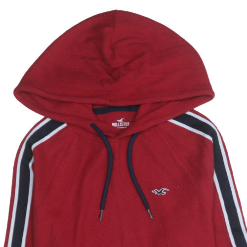 Womens UK Size M Hollister Red Pullover Hoodie