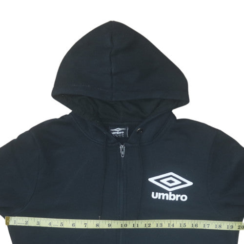 Mens UK Size M Umbro Black Full Zip Hoodie