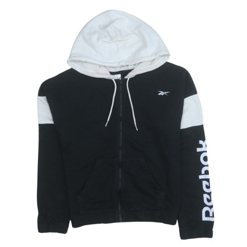 Womens UK Size S Reebok Black Full Zip Hoodie