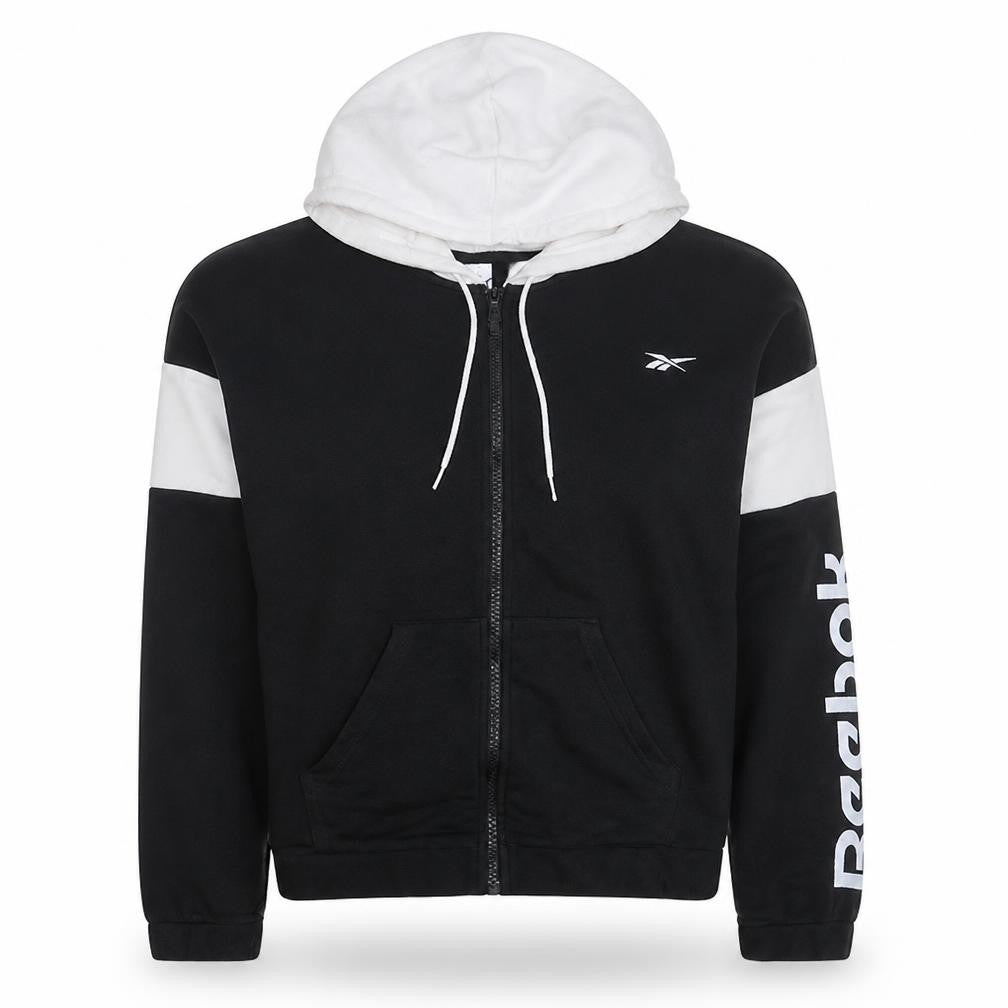 Womens UK Size S Reebok Black Full Zip Hoodie