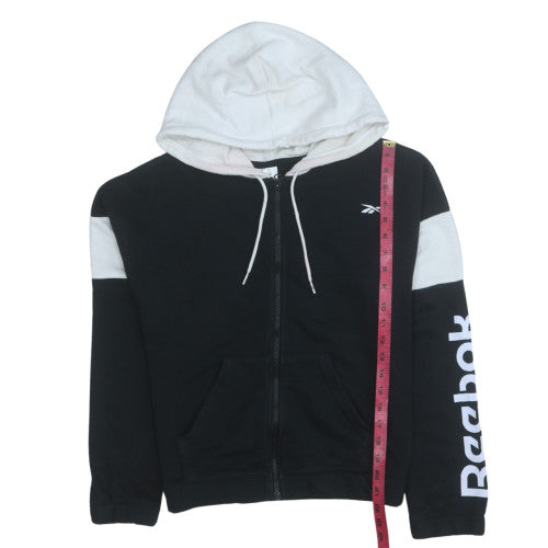 Womens UK Size S Reebok Black Full Zip Hoodie