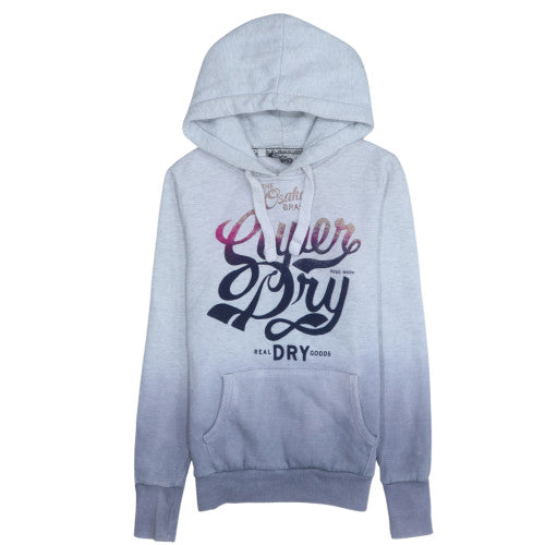Womens UK Size S Superdry Grey Pullover Hoodie