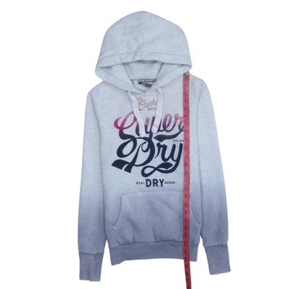 Womens UK Size S Superdry Grey Pullover Hoodie