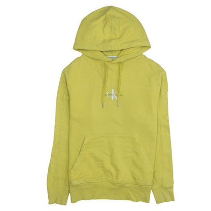 Mens UK Size S Calvin Klein Jeans Yellow Pullover Hoodie