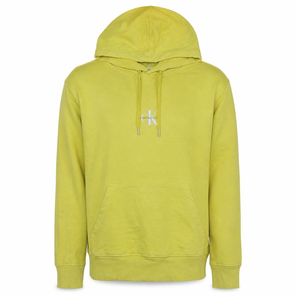 Mens UK Size S Calvin Klein Jeans Yellow Pullover Hoodie
