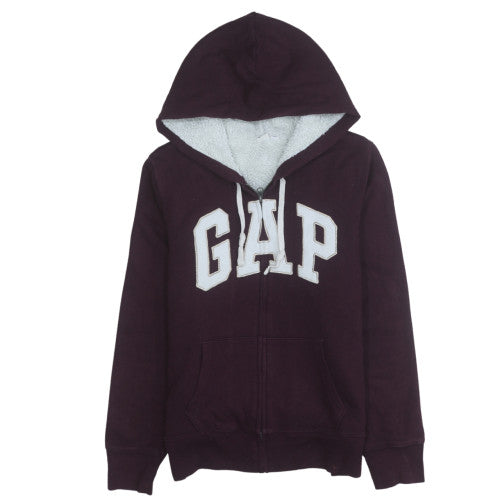 Womens UK Size M GAP Purple Full Zip Hoodie
