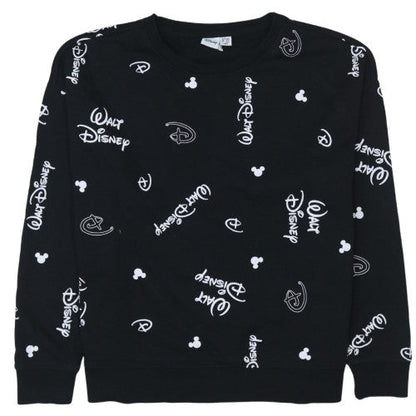 Womens UK Size L Primark Black Pullover Sweatshirt