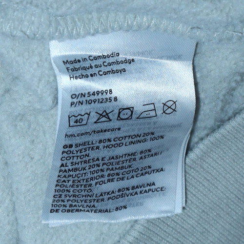 Womens UK Size 12 H&M Beige Pullover Hoodie