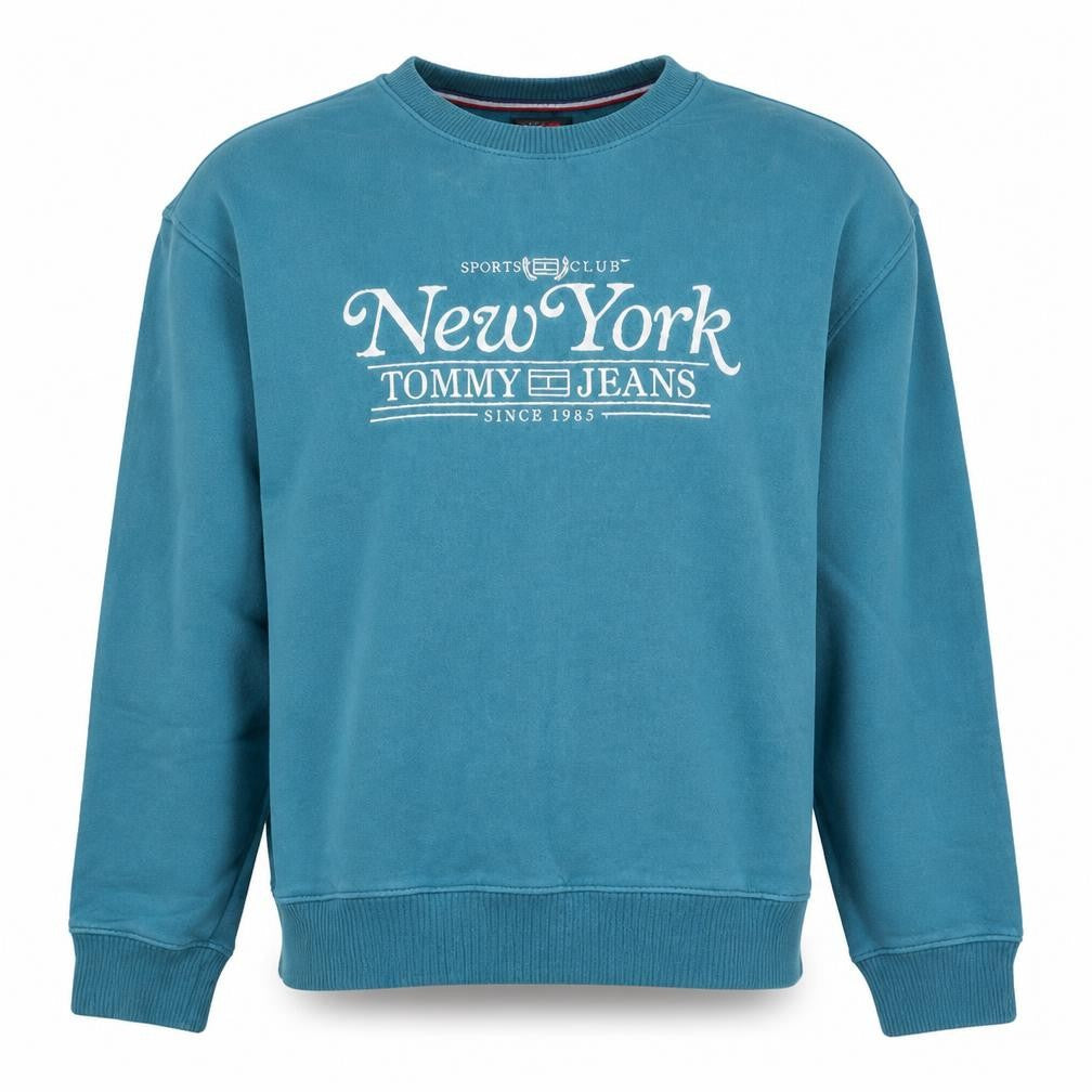 Mens UK Size M Tommy Jeans Blue Pullover Sweatshirt