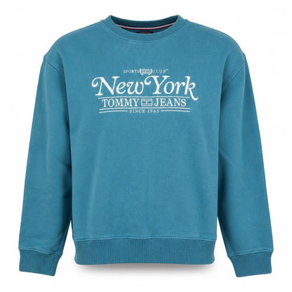Mens UK Size M Tommy Jeans Blue Pullover Sweatshirt