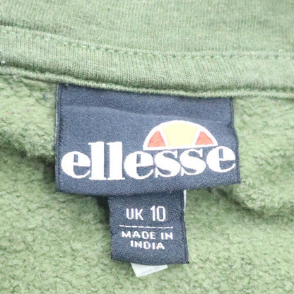 Womens UK Size 10 Ellesse Green Pullover Hoodie