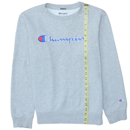 Womens UK Size L Champion Grey Pullover Sweatshirt