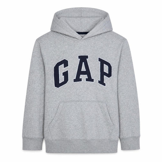 GAP Kids Boys Grey XL Pullover Hoodie Cotton Blend Logo Design