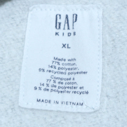 GAP Kids Boys Grey XL Pullover Hoodie Cotton Blend Logo Design