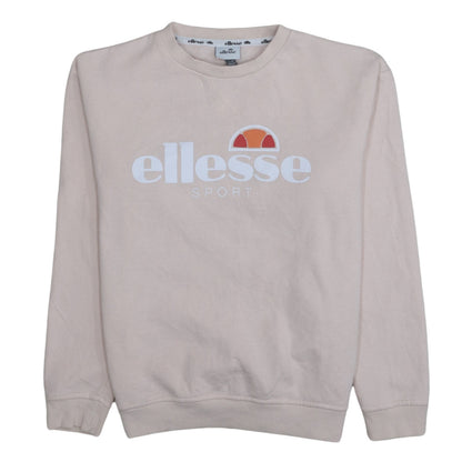 Womens UK Size 10 Ellesse Beige Pullover Sweatshirt
