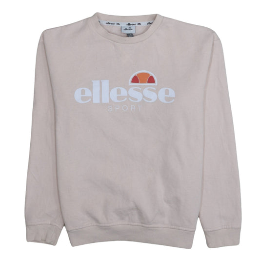 Womens UK Size 10 Ellesse Beige Pullover Sweatshirt