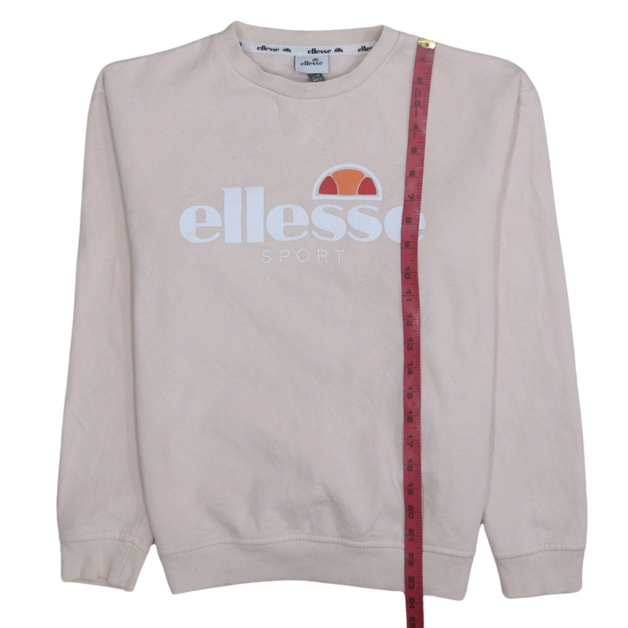 Womens UK Size 10 Ellesse Beige Pullover Sweatshirt