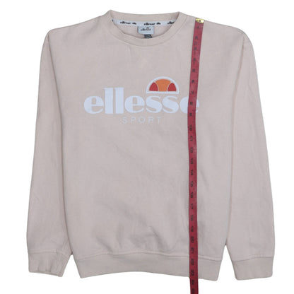 Womens UK Size 10 Ellesse Beige Pullover Sweatshirt