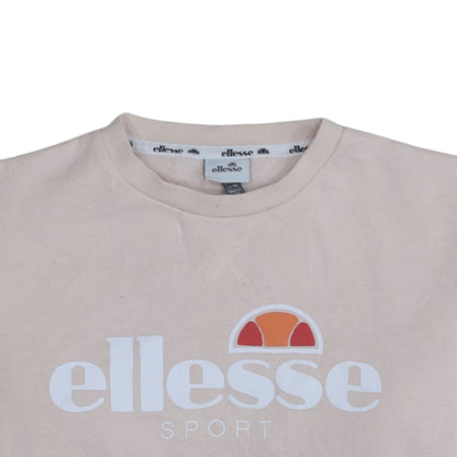 Womens UK Size 10 Ellesse Beige Pullover Sweatshirt
