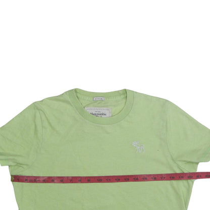 Abercrombie & Fitch Men's Green Crew Neck Muscle Fit T-Shirt Size L