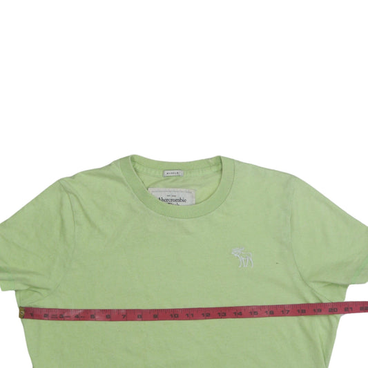 Abercrombie & Fitch Men's Green Crew Neck Muscle Fit T-Shirt Size L