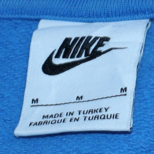 Womens UK Size M Nike Blue Pullover Hoodie