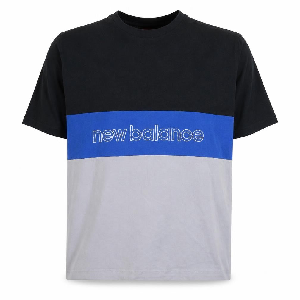 New Balance Men's Multicoloured Crew Neck Cotton T-Shirt Size L