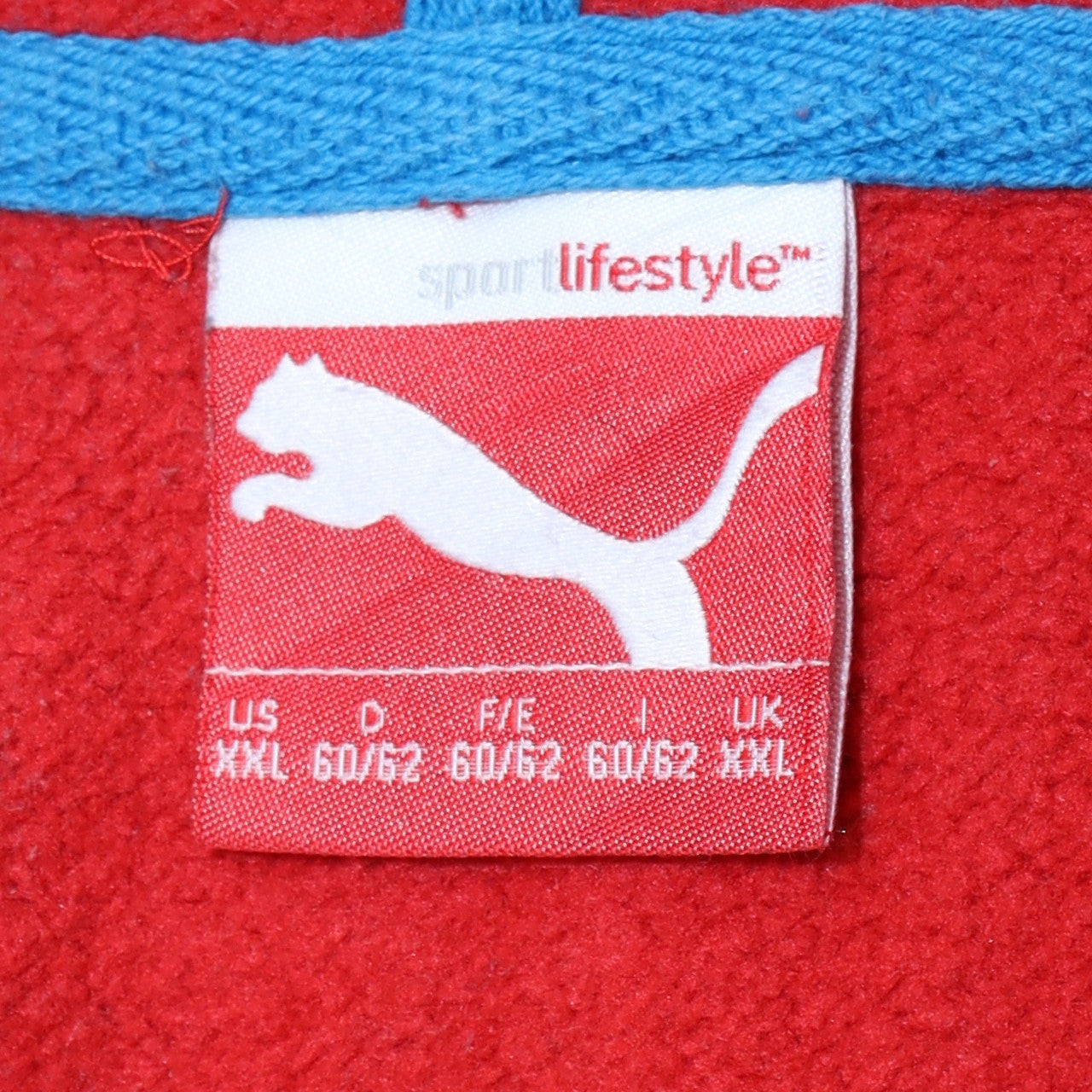Mens UK Size 2XL Puma Red Pullover Hoodie