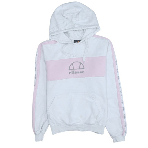 Womens UK Size 10 Ellesse White Pullover Hoodie