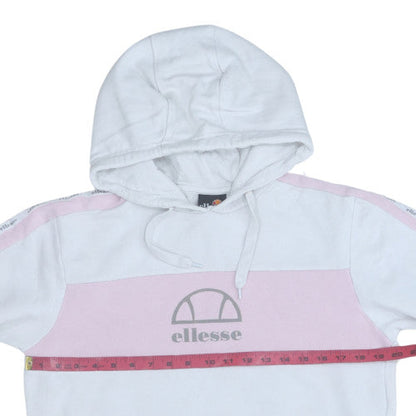 Womens UK Size 10 Ellesse White Pullover Hoodie