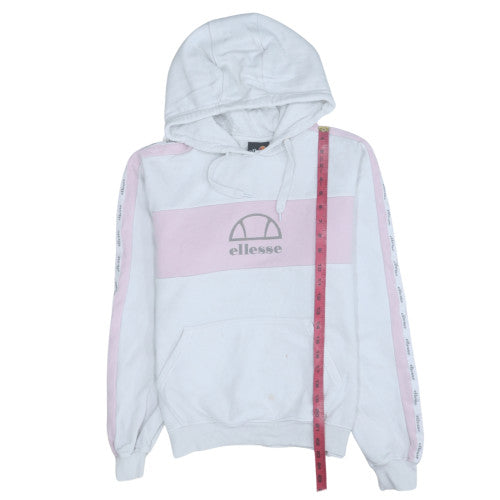 Womens UK Size 10 Ellesse White Pullover Hoodie