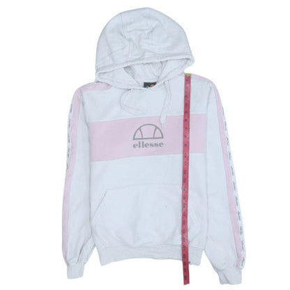 Womens UK Size 10 Ellesse White Pullover Hoodie