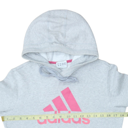 Womens UK Size 12 adidas Grey Pullover Hoodie