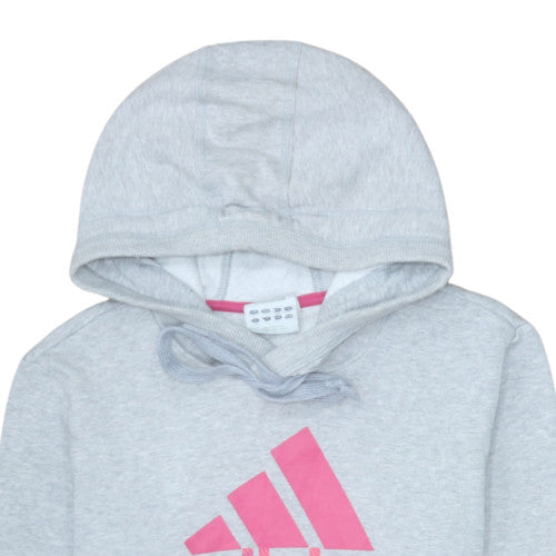 Womens UK Size 12 adidas Grey Pullover Hoodie