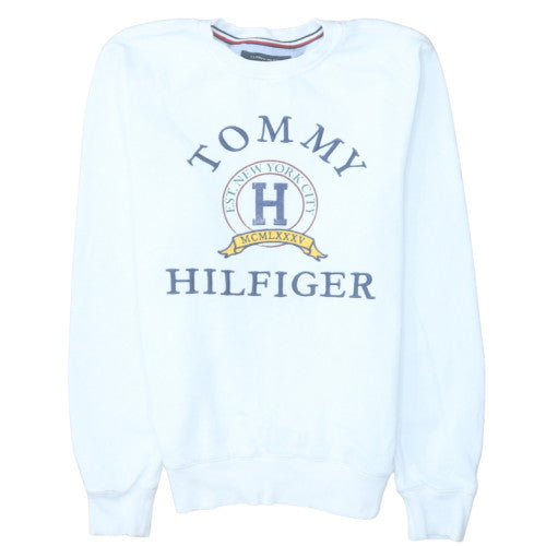 Mens UK Size S Tommy Hilfiger White Pullover Sweatshirt