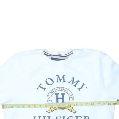 Mens UK Size S Tommy Hilfiger White Pullover Sweatshirt