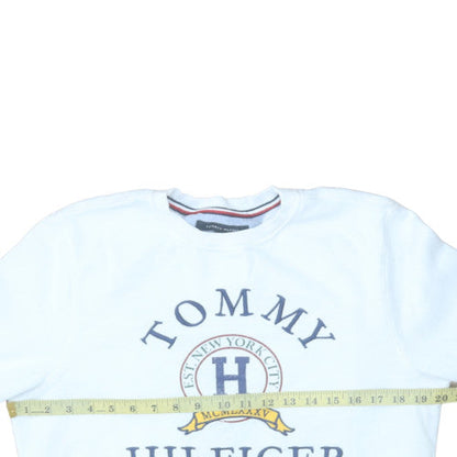 Mens UK Size S Tommy Hilfiger White Pullover Sweatshirt