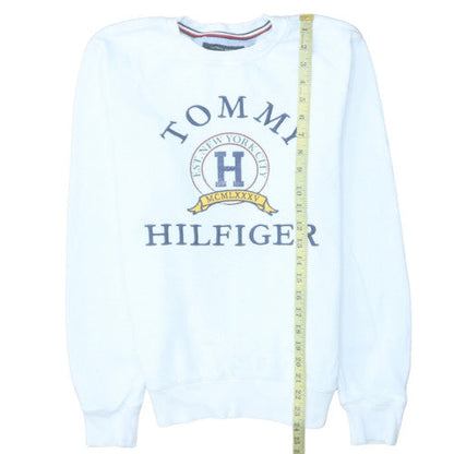 Mens UK Size S Tommy Hilfiger White Pullover Sweatshirt
