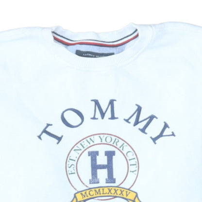 Mens UK Size S Tommy Hilfiger White Pullover Sweatshirt