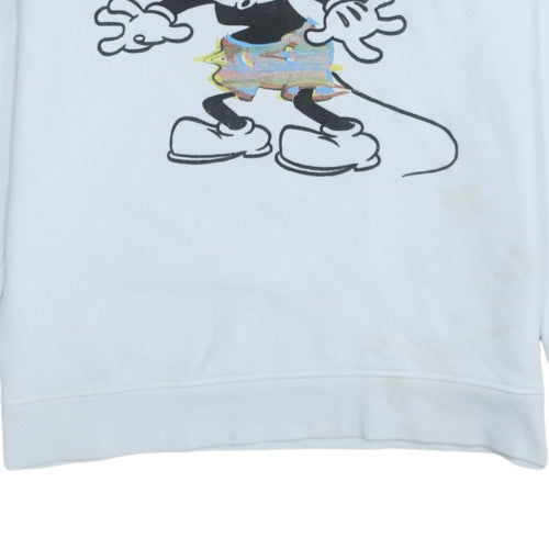 Womens UK Size M Zara White Pullover Sweatshirt