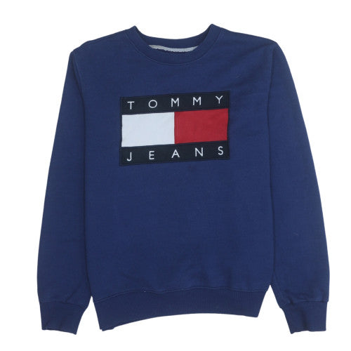 Mens UK Size XL Tommy Jeans Blue Pullover Sweatshirt